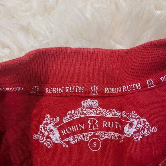 Robin Ruth Men's Red Classic-Fit Short Sleeve Spain Polo Shirt Size S - Picture 4 of 9